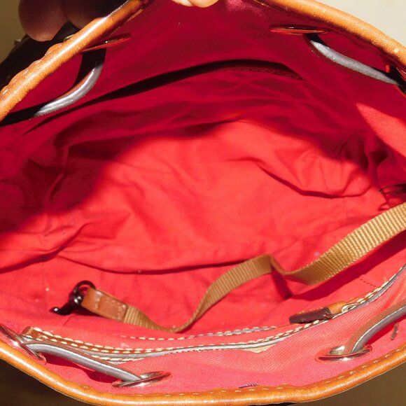 Dooney & Bourke Brown Ostrich Serena Crossbody Shoulder Bag & Purse Clutch - Picture 13 of 13